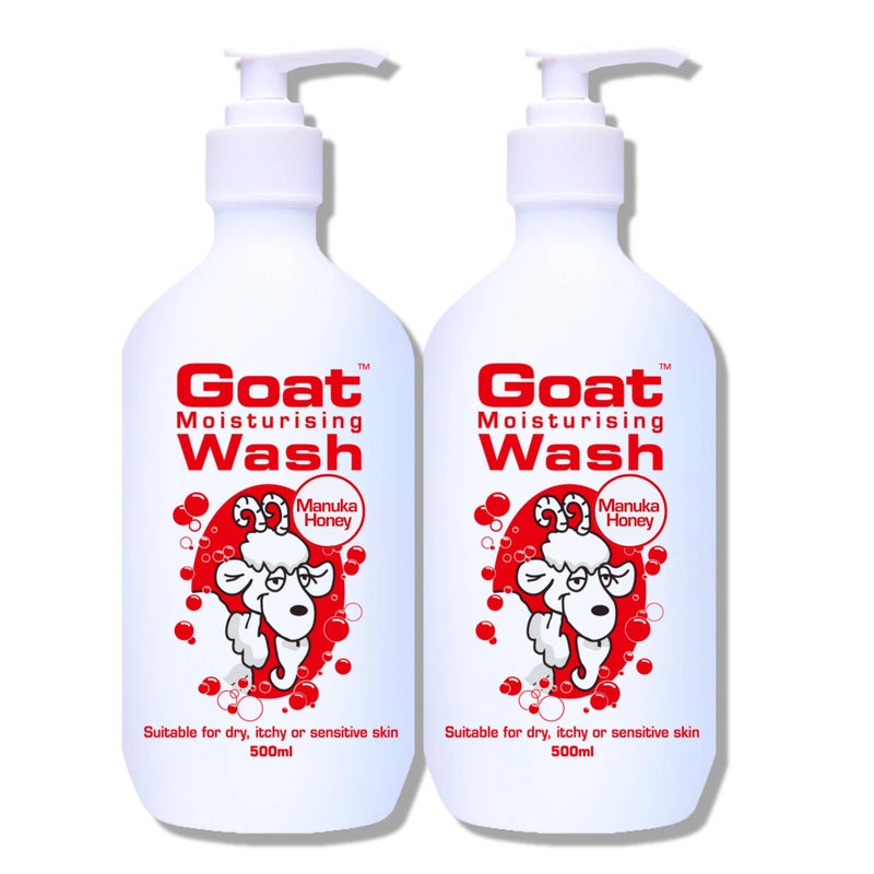 Goat Milk Soap Moisturizing Body Wash Value Duo Pack 169 oz  Body Wash to Revive your Skin  Manuka Honey